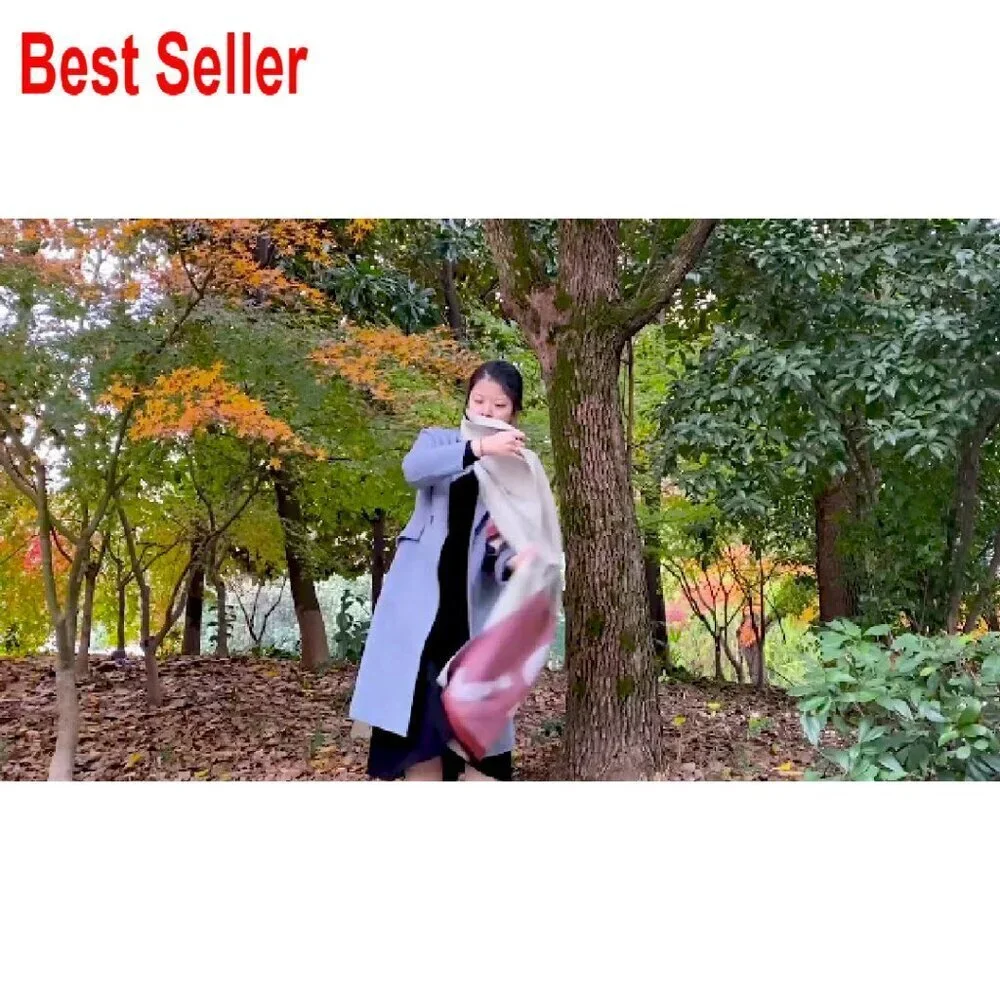 Cashmere Feel Long Pashmina Scarf Fringe Elegant Winter Fashion Chic